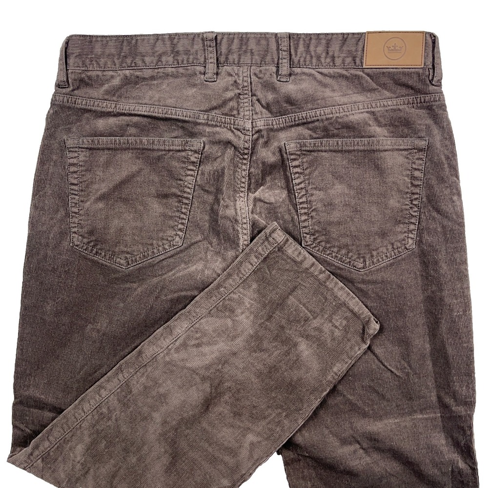 Peter Millar Corduroy Pants Men 33x28 Dark Brown Chino Dress Utility Chocolate